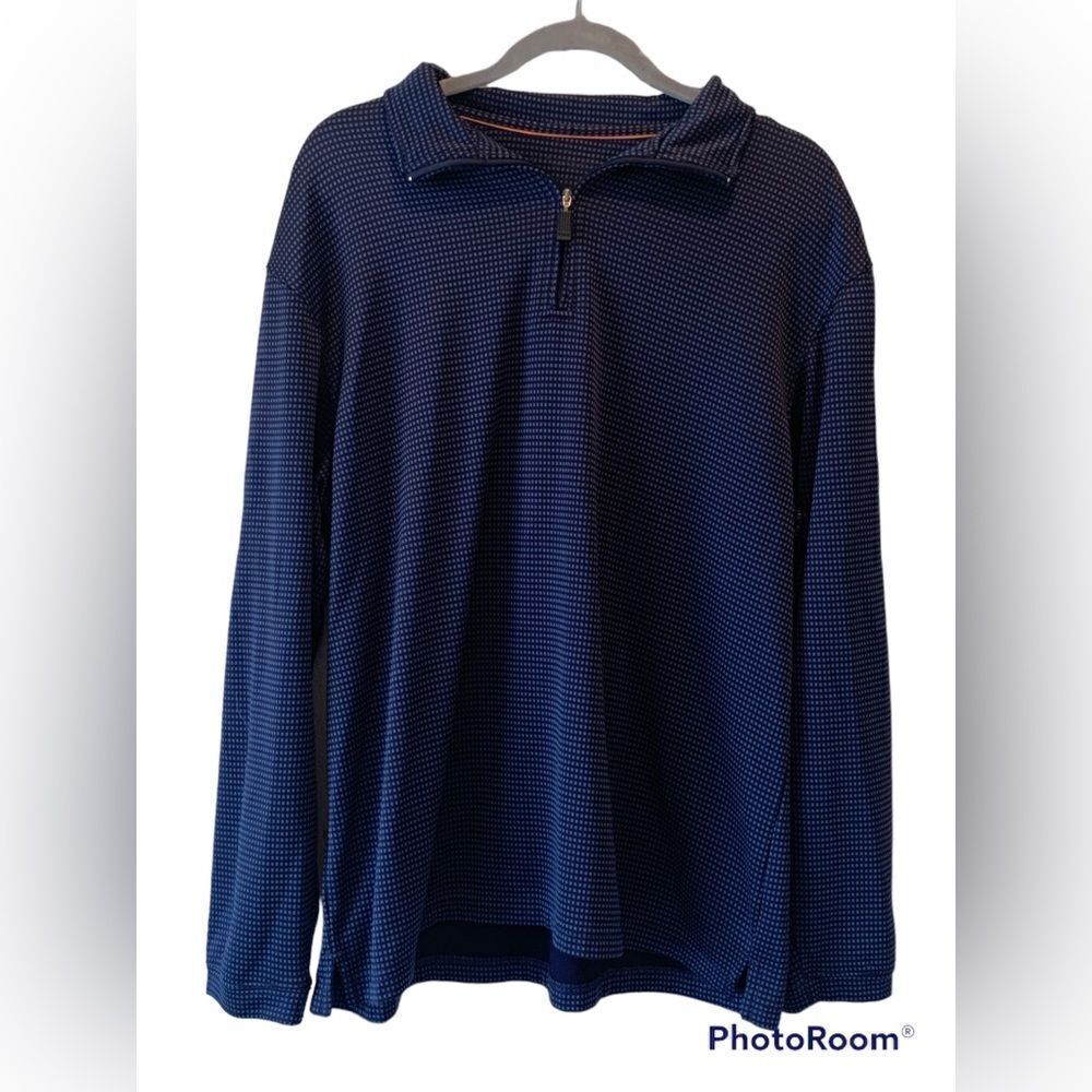 Haggar Men’s Quarter Zip Performance Pullover Large